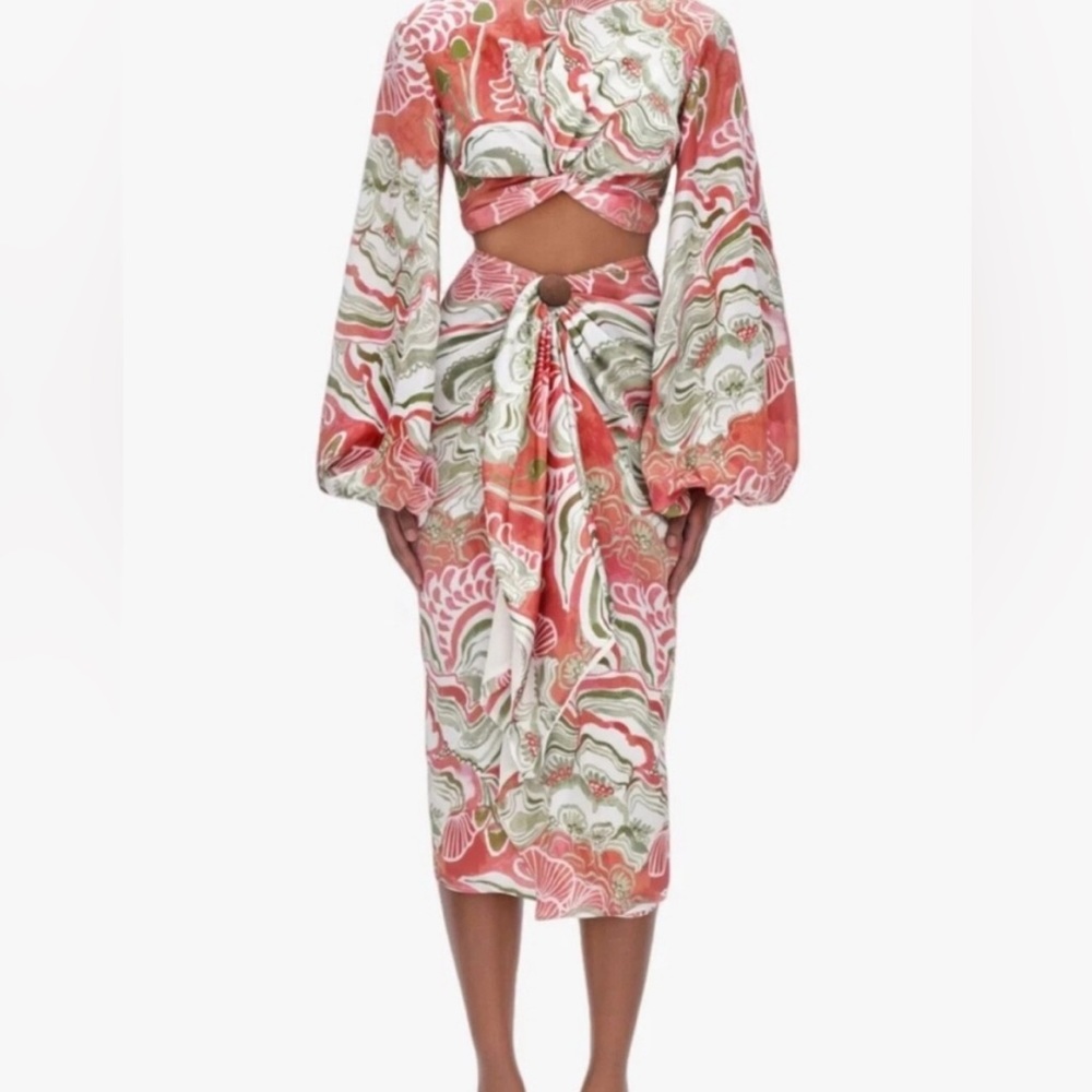 Andrea Iyamah Behati Skirt Size Small Mushroom Print
